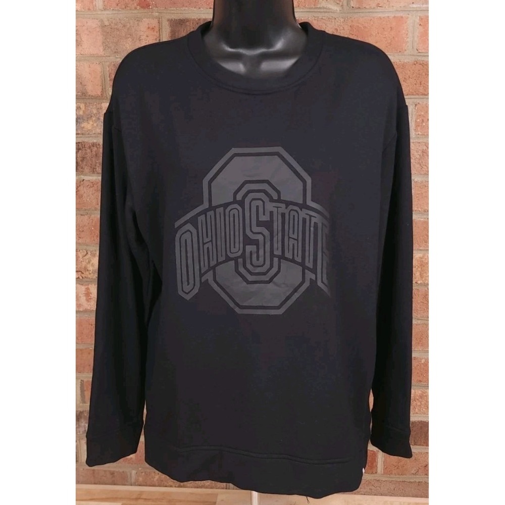 Orvis Ohio State Relaxed Fit Hi Low Rounded Hem Sweatshirt Womens Small NEW